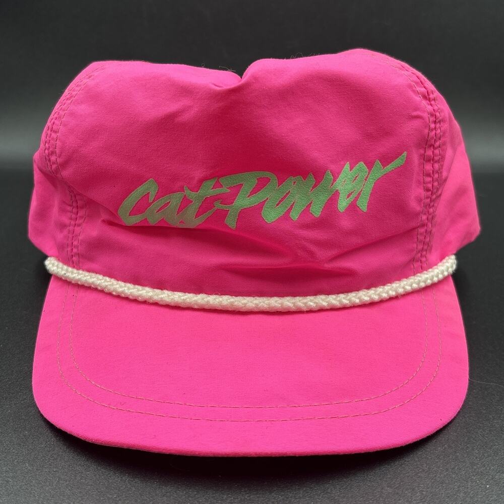 Cat Power Logo Pink Adjustable Snapback Baseball Cap One Size Rope Hat Vintage
